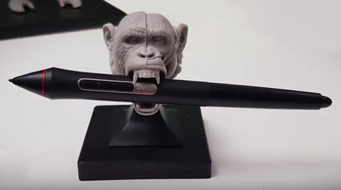 Chimpanzee Anatomy Model open-mouth "Roar" head (also works great as a pend holder!)